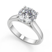 Payten 4 Prong Basket Solitaire Round Cut Diamond Engagement Ring - Nivetta